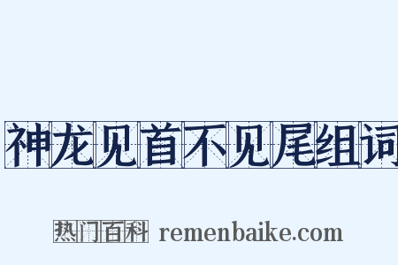神龙见首不见尾组词是什么意思的图片